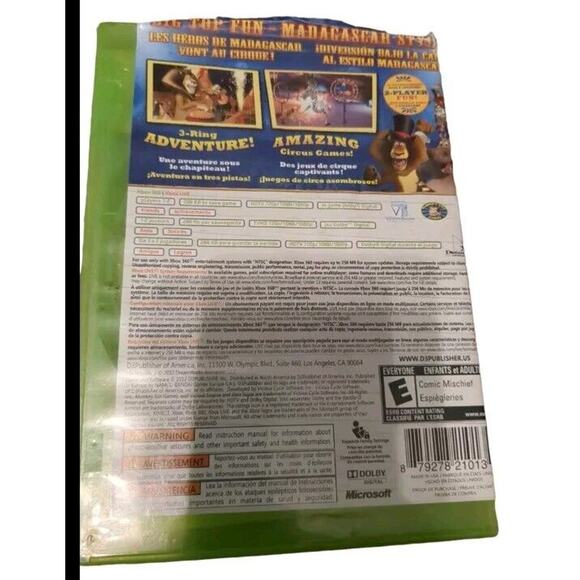 Madagascar 3: The Video Game (Microsoft Xbox 360, 2012) no manual - Picture 2 of 4